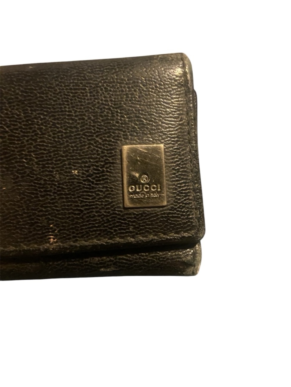 Gucci Black Leather Card Holder with money slot